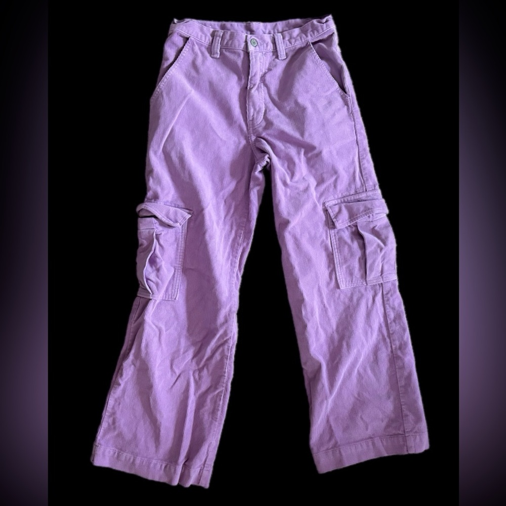 J Galt Lavender Cargo Corduroy Pants